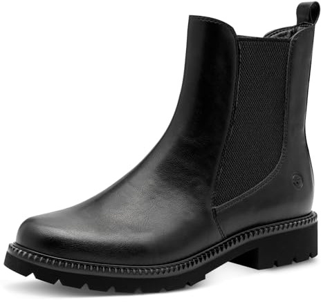 Tamaris 1-1-25417-45-001 Damen Chelsea Boot Textil/Synthetik schwarz schwarz