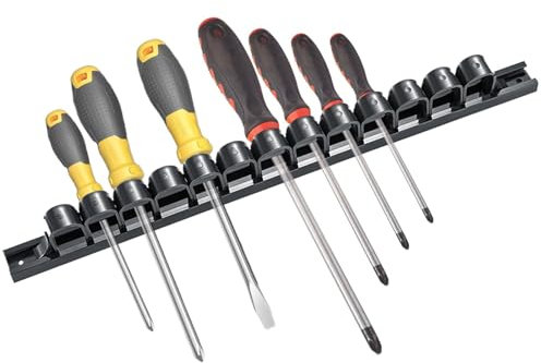 Workshop Tool Holder - Multipurpose Wall Mount Screwdriver Rack - Hand Tool Storage Rack, Wrenches Display Rack for Screwdrivers Vices