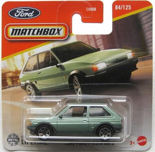 Kauf und Spar Matchbox Auto - Ford Fiesta MK 2 [Metalflake Light Green] hellgrün 84/125 - Auto - Klassiker - Modellauto - Erwachsene, Modellautosammler - Erwachsene - Unisex