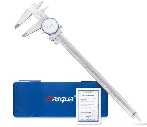 Dasqua Calibro a Corsoio con Quadrante 0-300mm - Precisione ±0.025mm - Acciaio Inossidabile Temprato, Design Antishock - Conforme ISO13385-1/DIN862