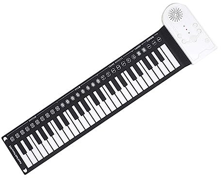 Toddmomy Portable Electronic Keyboard Piano Keys Silicone Foldable Roll-up Piano for Beginner for Travel and Practice