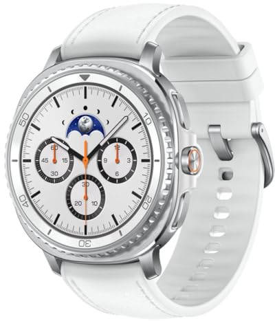 Samsung SM-L505FZWAEUB smartwatch e orologio sportivo 3,3 cm [1.3] AMOLED 46 mm Digitale 438 x 438 Pixel Touch screen 4G Argento Wi-Fi GPS [satellitare] (SAMSUNG GALAXY WATCH8 CLASSIC)