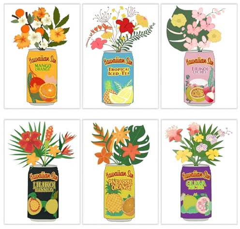 Bellatoi 6 Stück Blumen Malen Nach Zahlen Set, DIY Paint by Numbers kreativ set für Erwachsene und Anfänger-mit 27 Acrylfarben & 9 Pinseln - Geschenkbox- Ohne Rahmen-20x30 cm