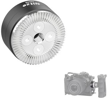 Nitze ARRI Standard Rosette Adapter, Rosettenadapter Rosette Mount für ARRI Weiblich mit 1/4 Gewinde und Abnehmbaren Passstiften, für Kamerakäfig und Seitenhandgriff - N64B