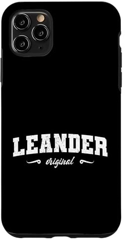 Custodia per iPhone 11 Pro Max Originale Leander Texas Retro Hometown Nome Leander Originale