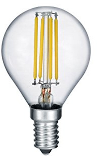 Trio Leuchten LED Leuchtmittel, Glas, E14, 4 W, Klar, 4.5 x 4.5 x 8 cm