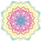 Influent-uk Bunter Mandala - Entwurfs - Aufkleber | Laptop, Auto, Kühlschrank, Wandkunst Aufkleber