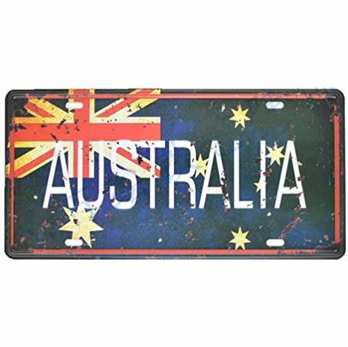 Eureya Australia Auto License Plate Car Tag Home/Cafe Bar/Pub/Restaurant/Exhibition Wall Decor Poster Vintage Plaque 6x12