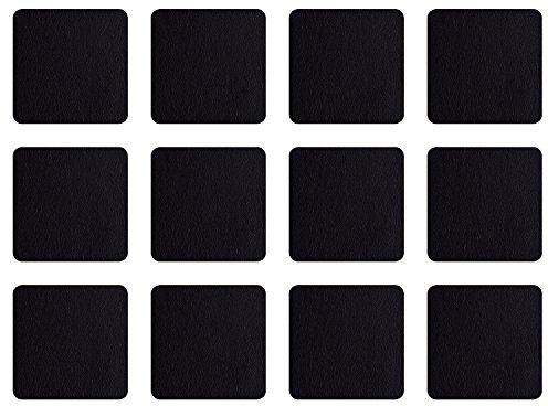 ASA Selection 7835420 Untersetzer für Gläser, 10 x 10 cm, Kunststoff in Lederoptik, schwarz (3 x 4er Pack)