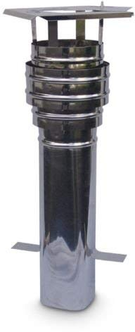 Edelstahl Schornsteinverlängerung FALKI 20x20cm eckig Kamin Erhöhung Auswahl Höhe Aufsatzhöhe 0,8 m