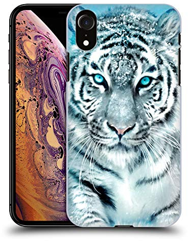 Head Case Designs Offizielle Zugelassen Aimee Stewart Weisser Tiger Tiere Harte Rueckseiten Handyhülle Hülle Huelle kompatibel mit Apple iPhone XR