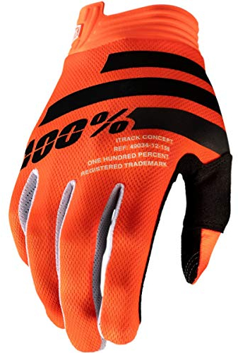100% Itrack Glove Handschuhe, Orange/Schwarz, Größe M