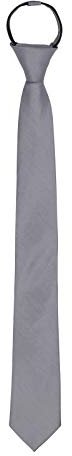 WANYING Reißverschluss Krawatte 6cm Schmalen Krawatte für Herren Vorgebunden Security Sicherheits Krawatte Casual Business Länge 48cm - Einfarbig Dunkelgrau