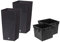 Stolemt - Set di 2 fioriere quadrate alte in rattan, per interni ed esterni, con inserto (26,6 l, antracite)