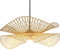 Pendellampe Retro Natürlichen Bambus Und Rattan Gewebt Kronleuchter E27 Höhenverstellbare Hut Hängelampe Schlafzimmer Wohnzimmer Lampe Esszimmer Teestube Dekorative Beleuchtung Pendelleuchte,75cm