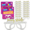 SOL 16pk Hen Party Glasses, White Card with Gold Foil Team Bride Print Sunglasses, Bachelorette Do Night Accessories or Fillers, Bride-To-Be Props, One Size Fits All for Pre-Wedding Celebrations