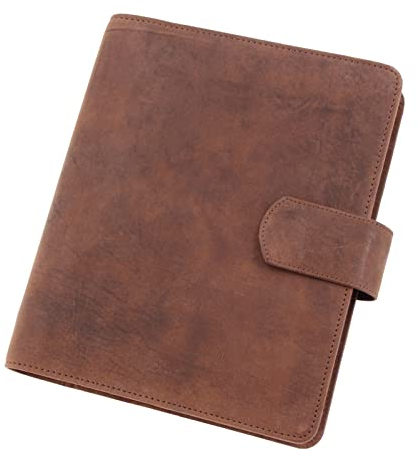Bind 15504 Systemplaner A5, Timeplaner aus Leder, Managerplaner in braun, Terminplaner mit Systemeinlage Manager, Kalender 1 Woche = 2 Seiten, Planer mit Magnetverschluss ca. 24,5 x 20 cm, braun