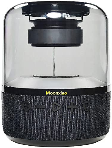 Moonxiao HiFi Wireless Bluetooth Speaker 20W Crystal Glass Speakers with Colorful Atmosphere Nightlights, Bass, Subwoofer, 360° 3D Surround Sound Field, Super Volume