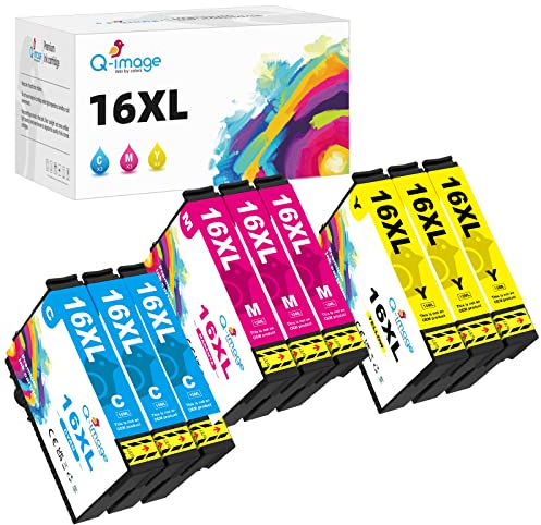 16XL Druckerpatronen Kompatibel für Epson 16XL Multipack für Epson Workforce WF-2630 WF-2760 WF-2750 WF-2660 WF-2650 WF-2540 WF-2510 WF-2530 WF-2010( 9er-Pack, 3 Cyan,3 Magenta,3 Gelb