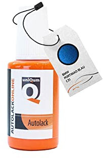 uniQum Autolack Lackstift für Auto BMW PORTIMAO BLAU C31 Autolack Reparatur 30 ml
