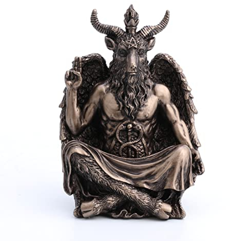 Veronese Design Statue von Baphomet, sitzend, Meditationspose, Kunstharz, handbemalt, 11,4 cm