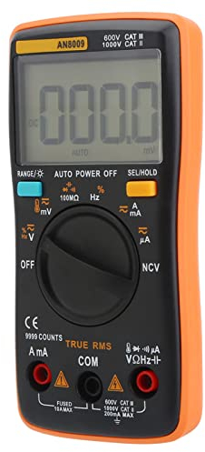 Auto-Range-Multimeter Autoranging-Multimeter-Kit Elektronischer Tester Großes LCD Anzeige ANENG AN8009 Digital-Multimeter-Tester mit Messleitungen Messsonde AC/DC-Spannung Elektrische Prüfung