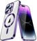 QIWEIQING Magnetic Clear for iPhone XR Case with MagSafe Wireless Charging, Camera Protector Non Yellowing Shockproof Soft TPU Bumper Slim Thin Cover for iPhone XR. Purple YIX