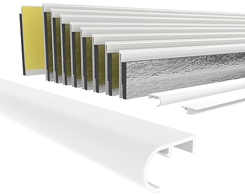 HEXIM Profilé de transition en Plastique pour insérer des volets roulants dans des rails de guidage, longueur 1000-2000 mm, (42 mm x 1,8 mètre)