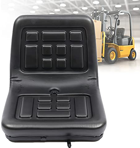 NadineDutol Siège de Tracteur Universel Noir - Siège Conducteur pour Mini Pelleteuse/Excavatrice - Étanche, Empilable, Avec Trou