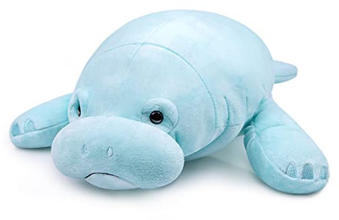 Lilizzhoumax Seekuh Plüschtier 40cm/16, Simuliertes Tier Kuscheltier, Kawaii Realistische Plüsch Spielzeug für Wilde Tiere, Geschenk für Freunde und Kinder