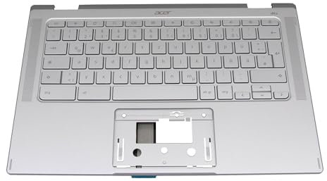 acer 6B.AHBN7.011 Original Tastatur DE (deutsch) Silber mit Backlight für Chromebook Spin 514 (CP514-2H)