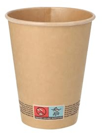Trinkbecher 88951 Pappe 9cm 300ml braun
