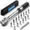 GOYOJO 1/4 Chiave Dinamometrica di Torsione 2-24 Nm, Precisione ± 3%,16 Pezzi Kit di manutenzione per Bici Strada Montagna con 10cm Barra di Estensione, Hex e Torx Bit, Prese a