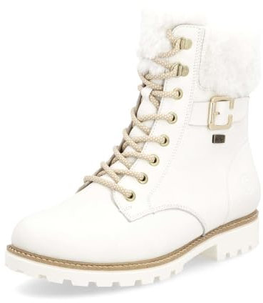 Remonte Damen D8481 Stiefeletten, Weiß, 44 EU