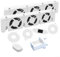 Radiator Fan, 3.0 Radiator Fan Smart Radiator Booster Extension Set Ventilator Fan, Heater Booster For Underheaters And Radiators(D-uo set)