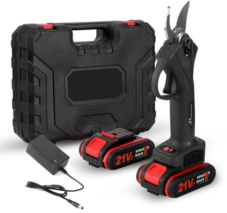 Sécateur électrique, Ciseaux électriques de taille sans fil 21V, ciseaux de jardinage, bonsaï, Branches d'élagage d'arbre, coupe-batterie, outil d'aménagement paysager de jardin Facile à utiliser pour