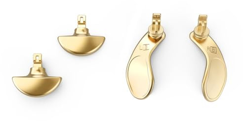 Hzxkqmil Palettes Arrière pour PS5 Edge Manette, 4 pièces Boutons de Déclenchement Arrière Palette Arrière en Métal Interchangeables pour PS5 Edge, Or