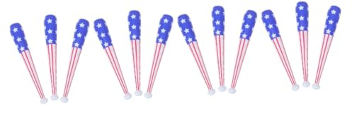 ibasenice 12 Stk aufblasbarer Baseballschläger sportsachen sportartikel Sportdekor Dekorationen Aufblasbarer Stock für den Unabhängigkeitstag aufblasbares Stockspielzeug Cheerleader