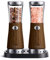 TOMEEM Electric Salt and Pepper Grinder Set, Stainless Steel Automatic Salt and Pepper Mills, with Storage Base, USB Rechargeable, 4.5oz Large Capacity, Adjustable Coarseness, for Kitche…