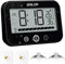 Waterproof Bathroom Timer Shower Wall Clock with Temperature Humidity, Large Display Digital Visual Progress Bar Countdown Kitchen Timer, Kids Bath Hanging Alarm Clock with Suction Cup, 12/24H (Black)