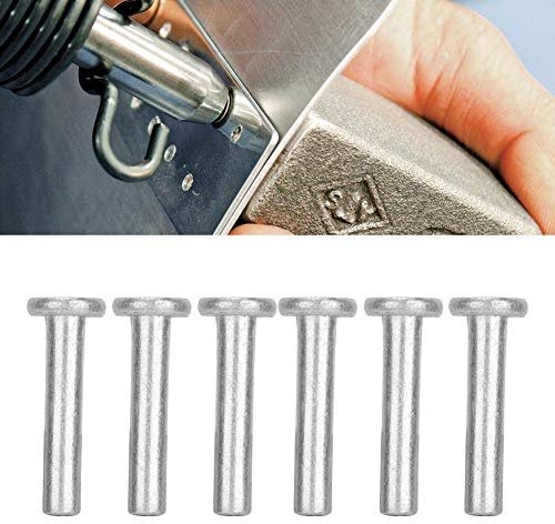 Walfront 100 Pièces Gb867 M4 Rivet Solide à Tête Plate, Rivet en Aluminium Massif, Rivet en Aluminium A Frapper Tete Plate Rivets en Aluminium à Tête Plate Rivet Solide (M4*20)