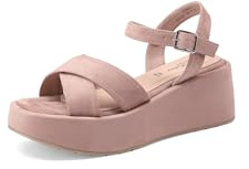 QUEEN HELENA Sandali Platform Sportivi con Sottopiede Ortopedico Donna BZ401 (Rosa, Sistema Taglie Calzature EU, Adulto, Donna, Numero, Media, 36)