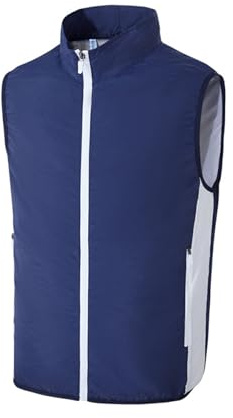 wueiooskj Eisweste für Camping, Anti Hitze Kühlung, klimatisierte Kleidung, Klimaanlage, Kleidung, Kühlkleidung, Sommerkühlung, Navy blau, XL
