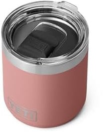 YETI Rambler Lowball, Vacuum Insulated Stainless Steel Stackable Lowball with MagSlider Lid, Sandstone Pink, 10 oz (296 ml)