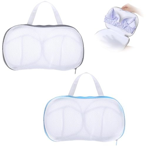 2 Pcs Bra Wash Bags for Laundry - Lingerie Bags for Washing Machine, Delicates Washer Protector (A to C Cups)