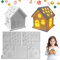 Stampo in Silicone per la Casa, Stampi In Silicone per la Casa con Finestra, Stampi Silicone per Gesso 3D Casa, Stampi per Colata di Case, Stampo per Candele Natalizie per Sapone, Gesso, Artigianato