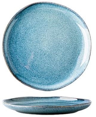 Wovella Pasta Bowls Set of 2 Premium 8.5 Inch Ceramic Bowls Elegant Blue Gradient Design for Soup Salad and Pasta Dishwasher Microwave Safe Stackable Tableware