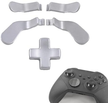 5 in 1 Elite Controller Paddles per Xbox One Elite 1 Controller Pagaie in metallo per Xbox One Elite Series 2 Controller Paddles con 1 D Pad per Xbox Elite Series 2 Core Controller (argento)