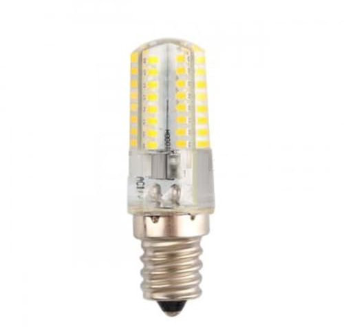 YSJX Lighting, Pack of 50, LED Silicone Corn Light E11/E12/E14/E17 64LED 3014SMD AC220V 3W LED Lamp Light Source(Warm White,E11)