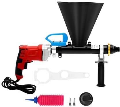 Outil de jointoiement électrique - 700 W - Pistolet à joint avec 2 buses (buses plates et rondes à graisser) - Pistolet à joint de ciment pour les surfaces qui doivent être remplies de ciment